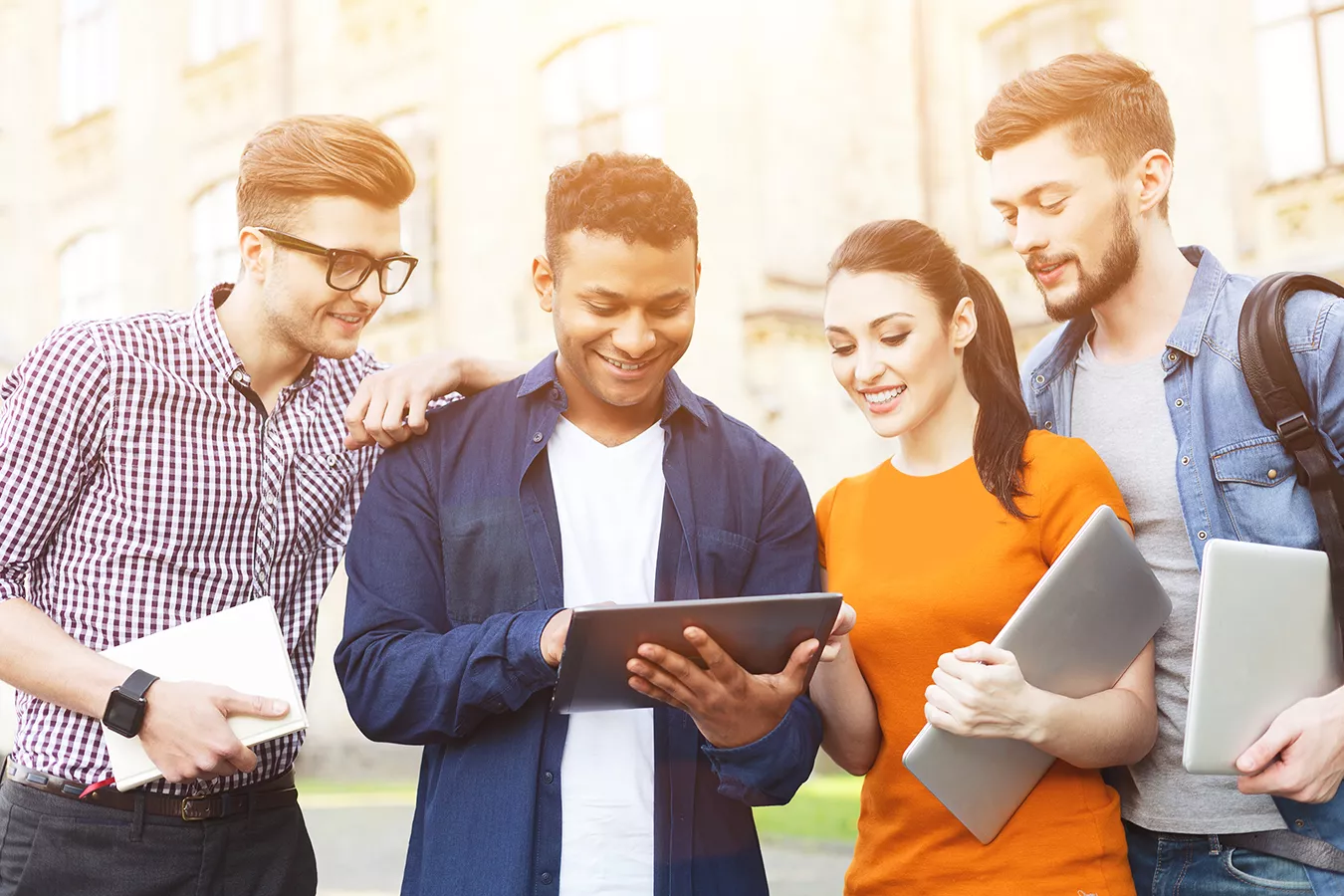 Douglass Gardens, Students using technology