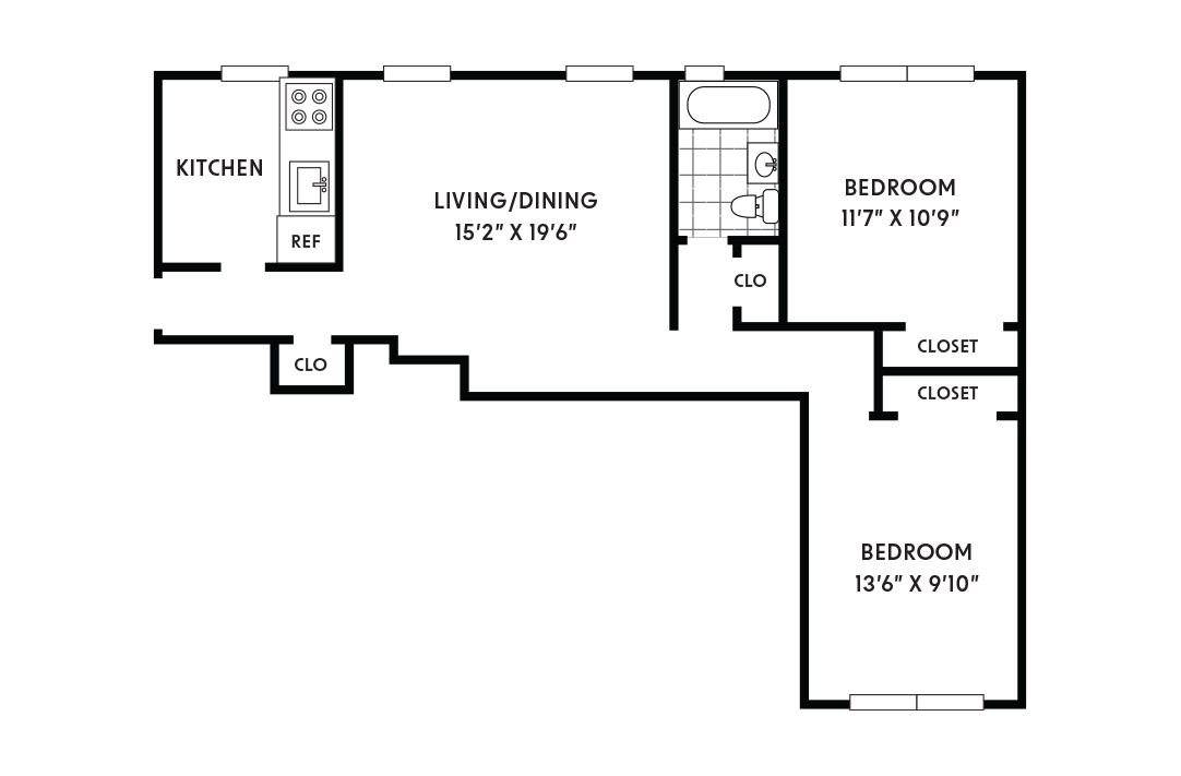 Fairway Gardens Floorplan 2 bedroom