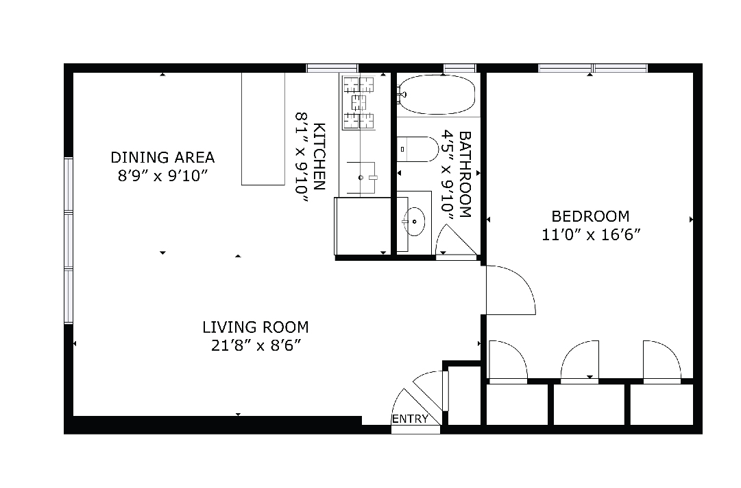 1 Bedroom A Floorplan