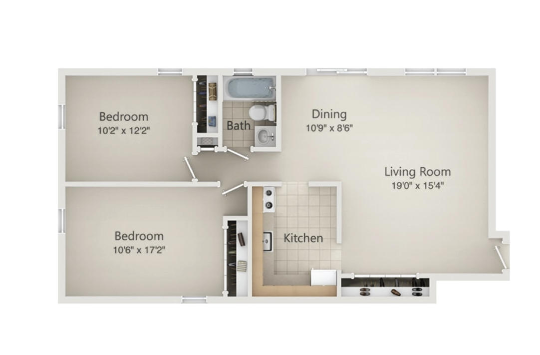 Carlyle 2 Bedroom