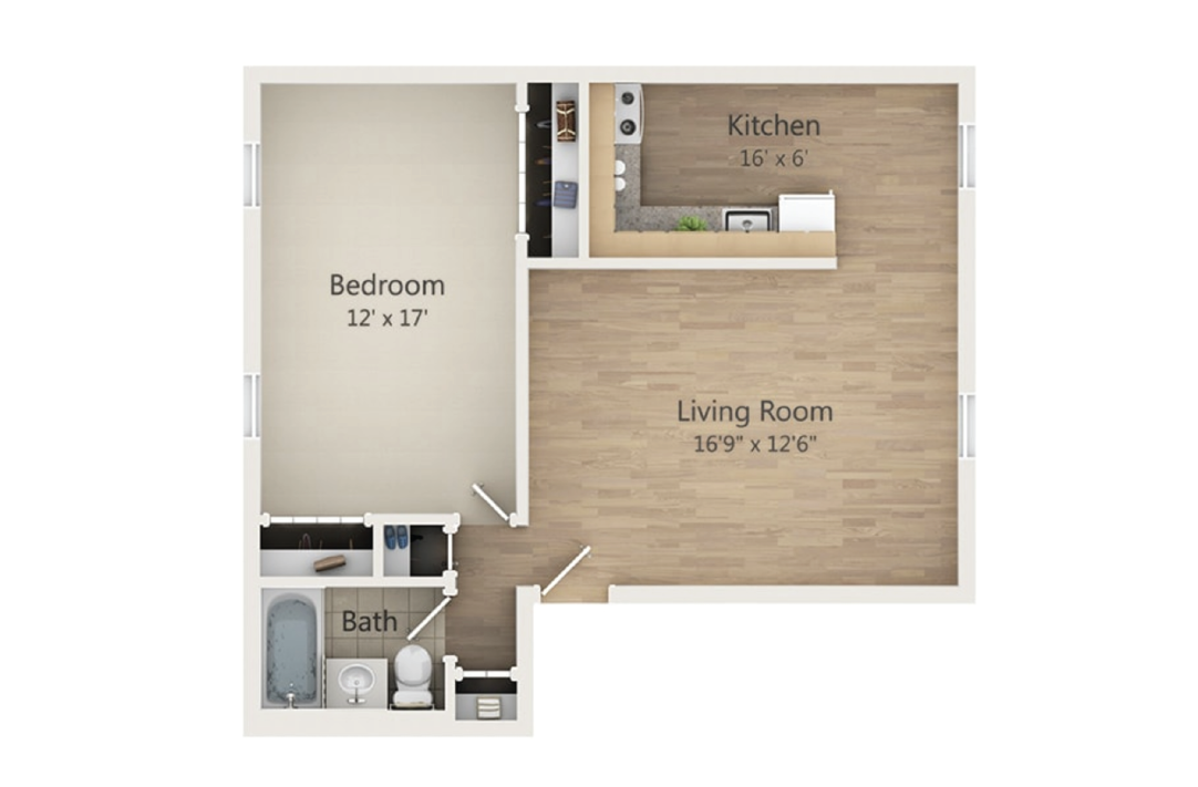 CountryVillage_1 Bedroom