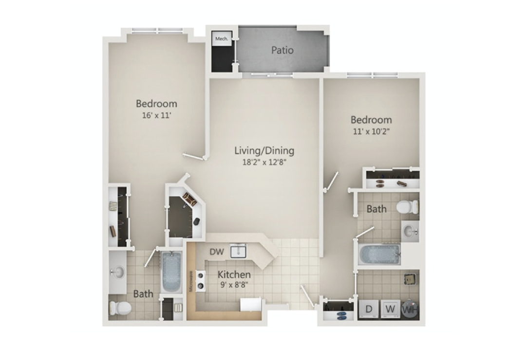 River Place at Rahway 1 Bedroom